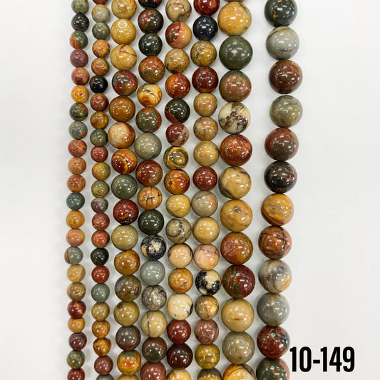 Natural Picasso Jasper Beads 4mm