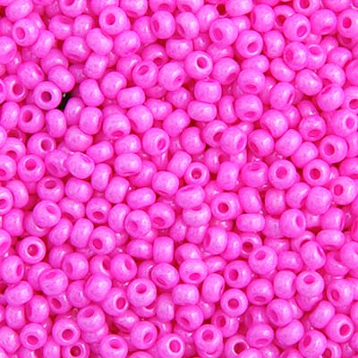 Czech Seed Beads  10-0 OP. HOT PINK