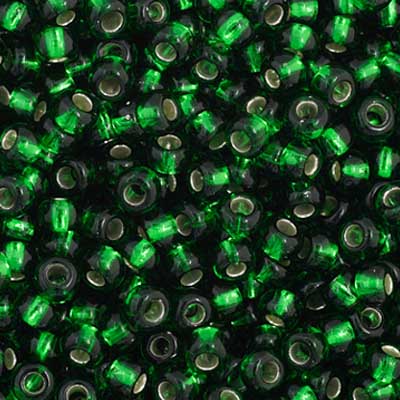 Czech Seed Beads  11-0 Medium Green S-L