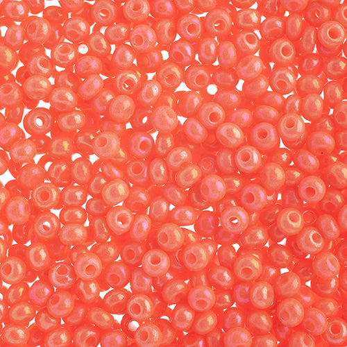 Czech Seed Beads 11-0 Chalk Pink Rainbow Solgel 23g Vial