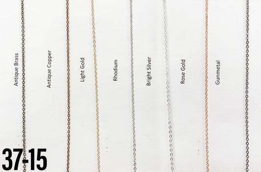 Brass Flattened Cable Chain Rose Gold (yard)