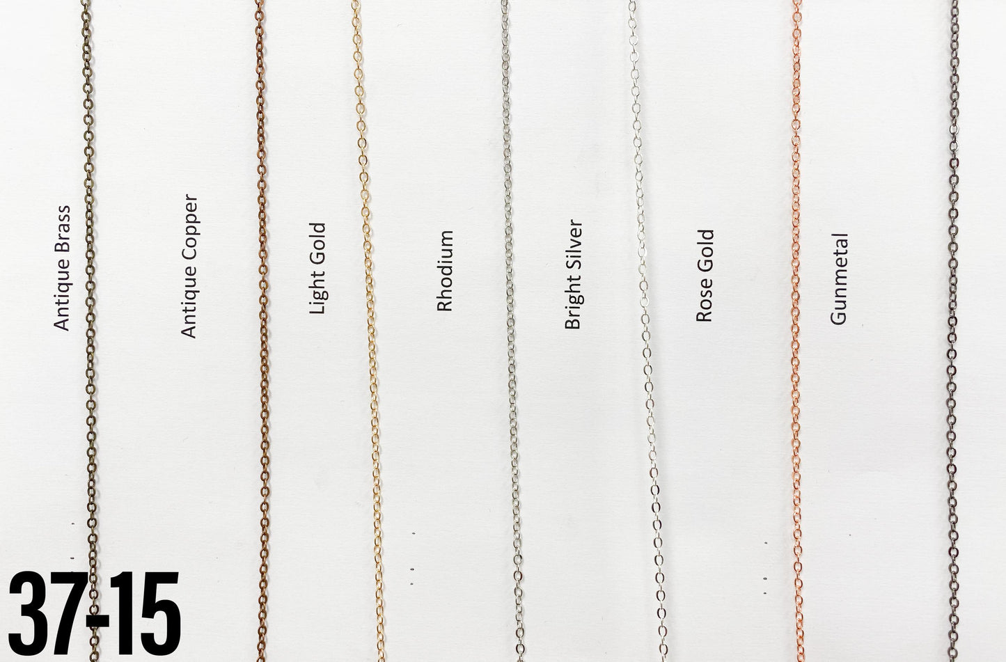 Brass Flattened Cable Chain Gunmetal (yard)
