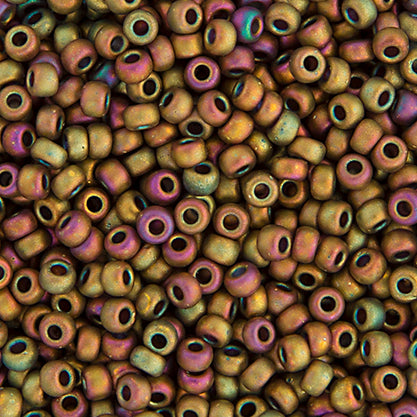 Miyuki Seed Beads 11-0 Green Pink AB Met.Matt Lus