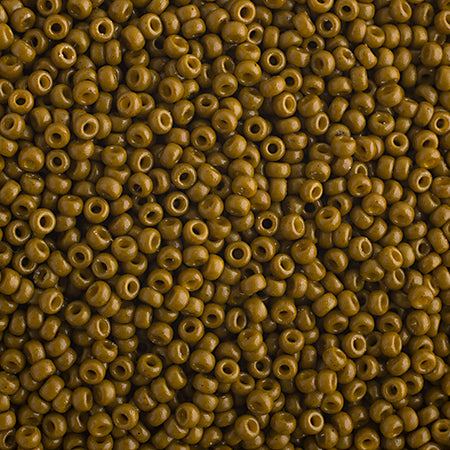 Miyuki Seed Beads  11-0 Green Olive OP. Duracoat