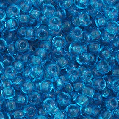 Czech Seed Beads  11-0 Medium Aqua TR.