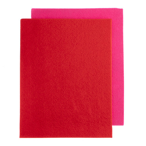 GoodFelt Beading Foundation 1.5mm T, 8.5x11in Pink-Red