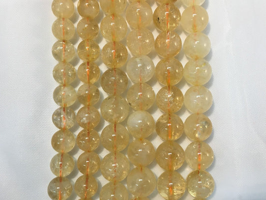 Natural Citrine Beads (White-yellow) 6mm