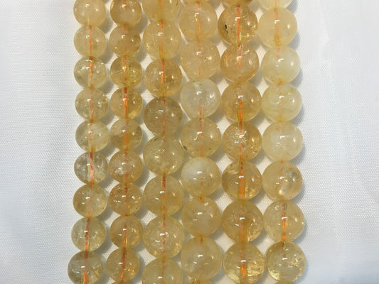Natural Citrine Beads (White-yellow) 8mm