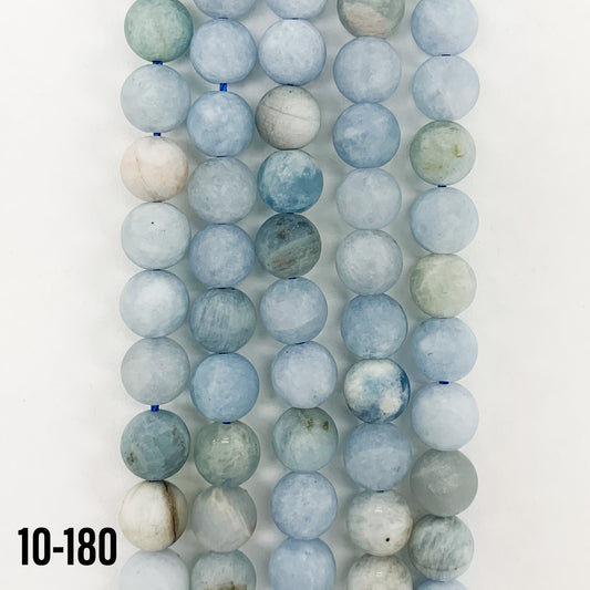 Natural Matte Aquamarine Beads 8mm