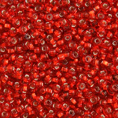 Czech Seed Beads  10-0 S-L LT RED