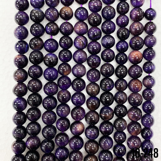 Dyed Purple Tigers Eye 8mm