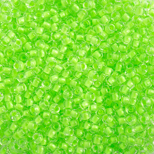 Czech Seed Beads 11-0 Crystal C-L Neon Green 23g Vial