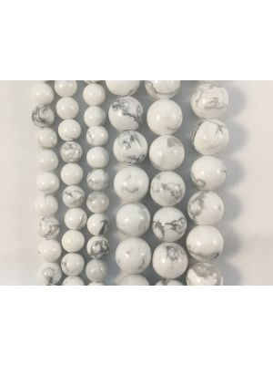 Natural White Howlite Beads 6mm