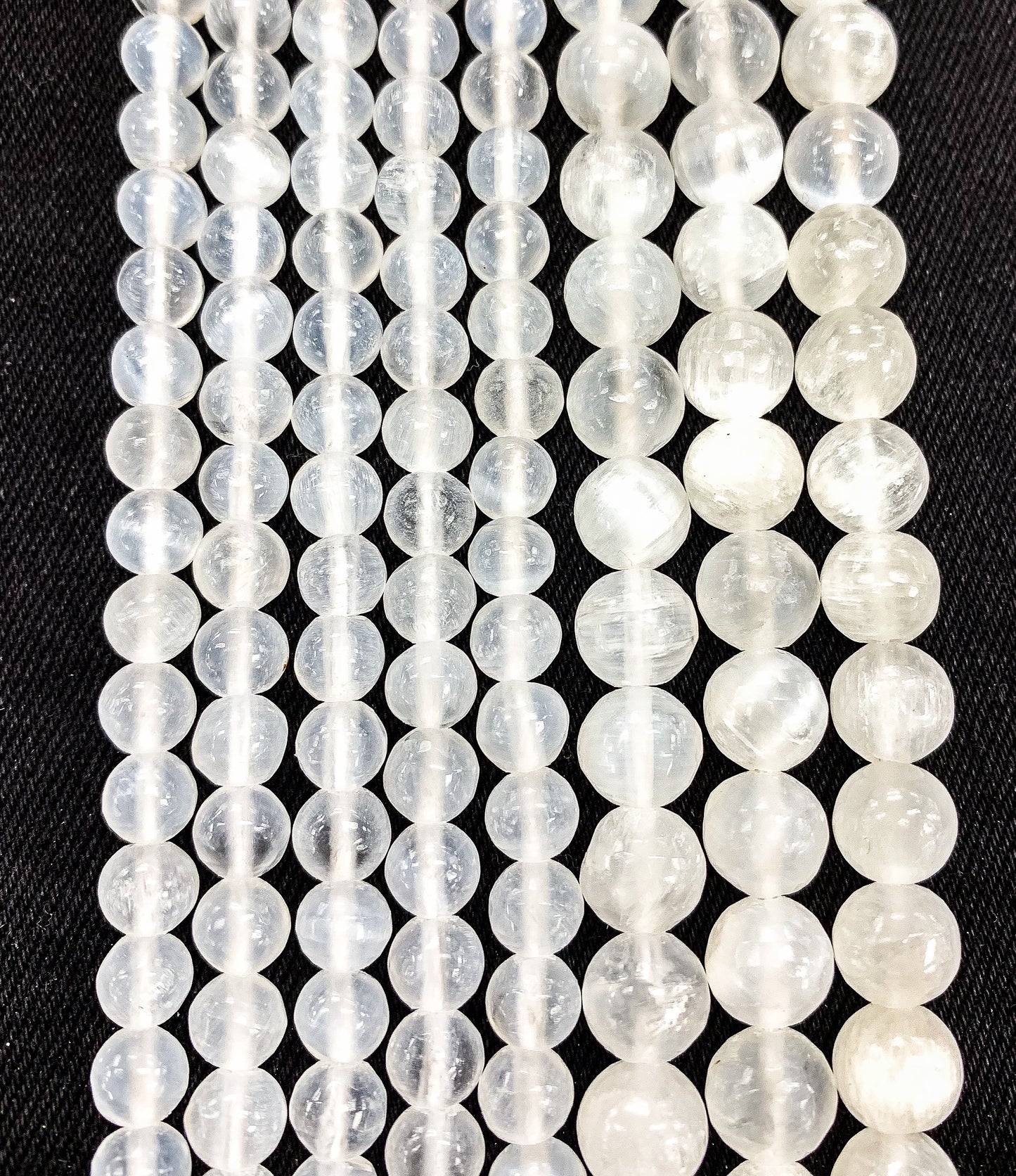 Natural Gypsum Selenite Beads 6mm