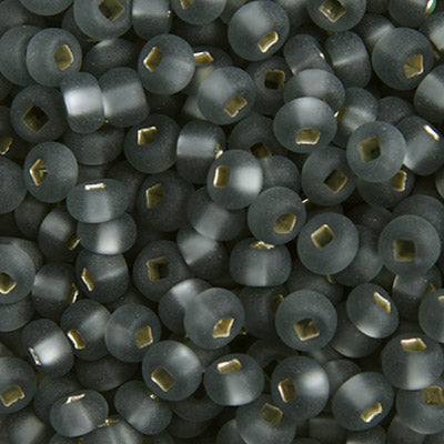 Czech Seed Beads 6-0 S-L GREY MATT