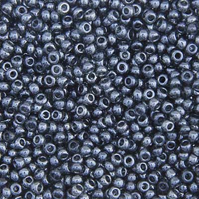 Czech Seed Beads 10-0 TR. Lus BLACK DIAMOND