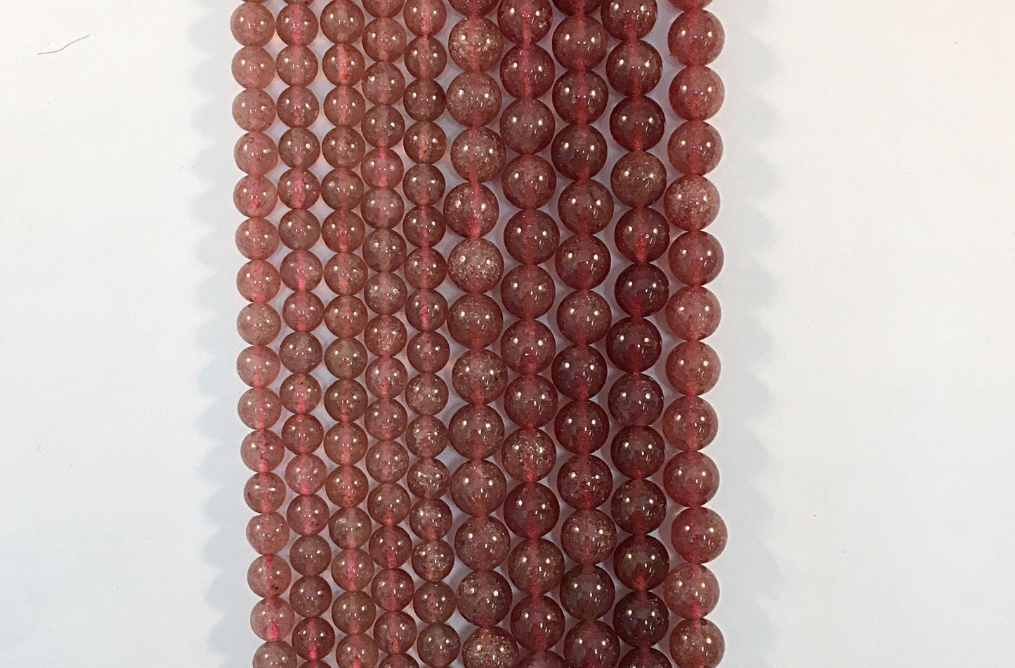 Natural Strawberry Quartz Beads 8mm