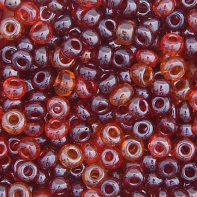 Czech Seed Beads 6-0 Lus RED MIX