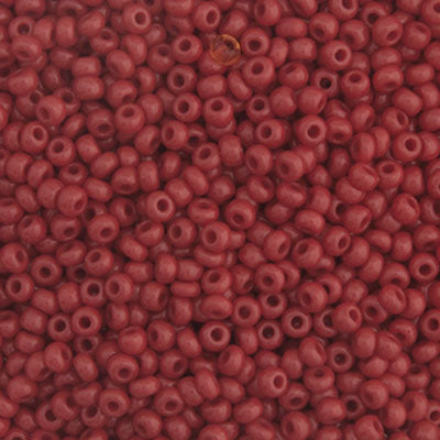 Czech Seed Beads  10-0 OP. MEDIUM RED