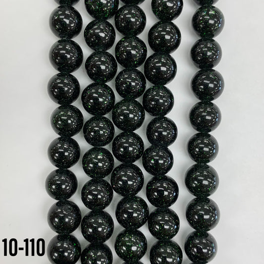 Green Sand Stone Beads (Man-made) 6mm