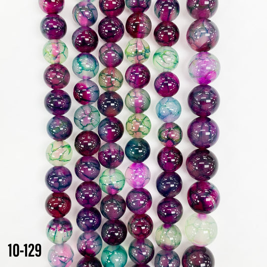 Purple Dragon Vein Agate 8mm