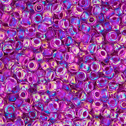 Miyuki Seed Beads  11-0 Magenta AB Lined