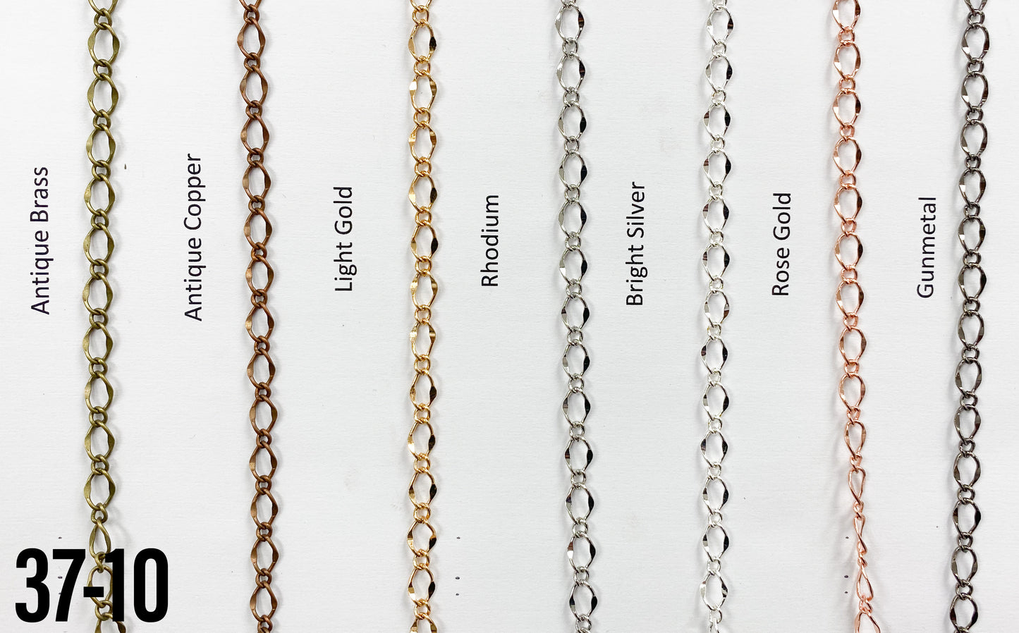 Brass Curb Linked Chain Rose Gold (yard)