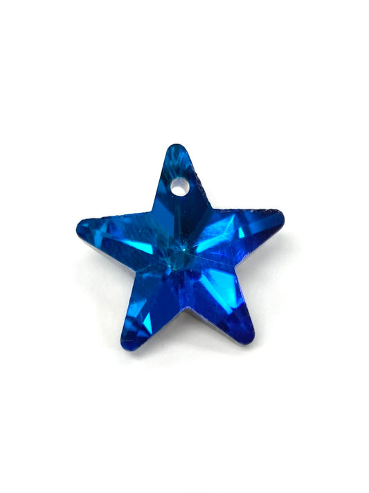 17mm Glass Star Bermuda Blue 2 pack