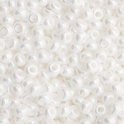 Czech Seed Beads  11-0 White Lus OP.