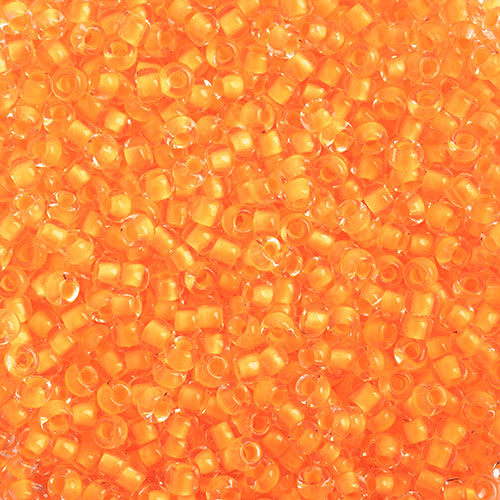 Czech Seed Beads 11-0 Crystal C-L Neon Orange 23g Vial