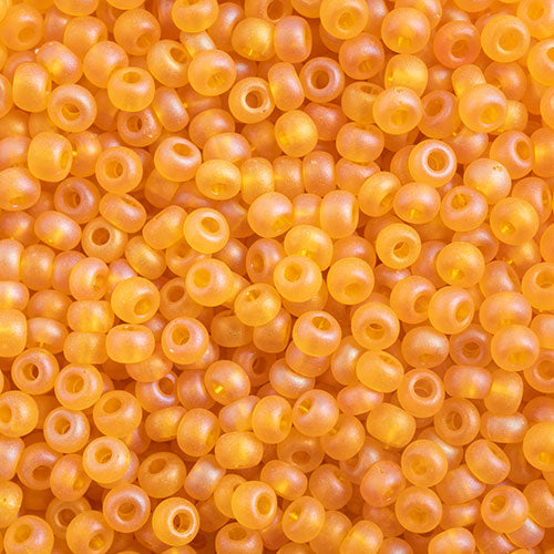 Czech Seed Beads  10-0 TR. GOLD YELLOW MATT AB