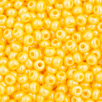 Czech Seed Beads  11-0 Golden Yellow Lus OP.