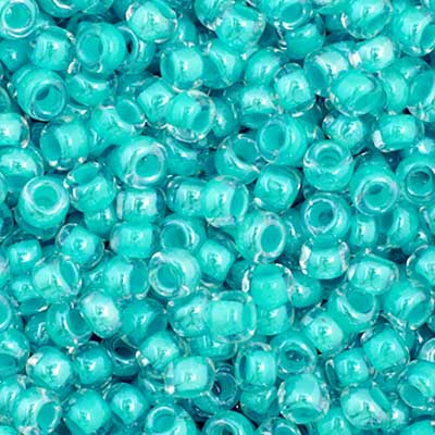 Czech Seed Beads  11-0 Turquoise Colorlined