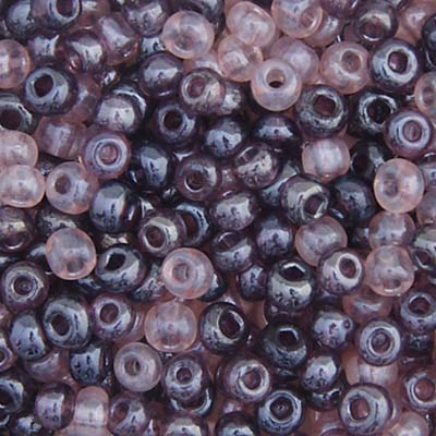 Czech Seed Beads 6-0 Lus LILAC MIX