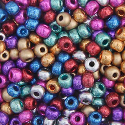 Czech Seed Beads 6-0 MET. MULTI