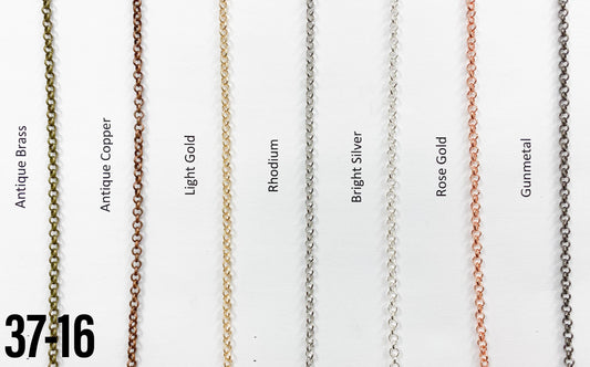 Brass 3.3mm Rolo Chain Rose Gold (yard)