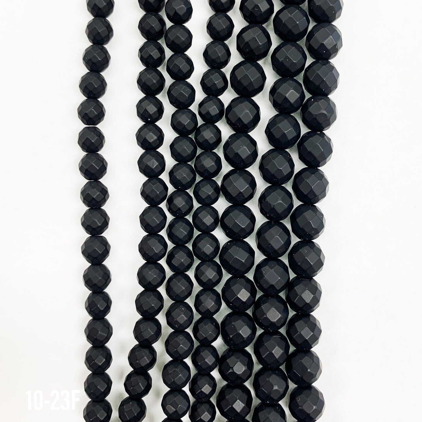 Natural Matte Onyx Beads Faceted 8mm