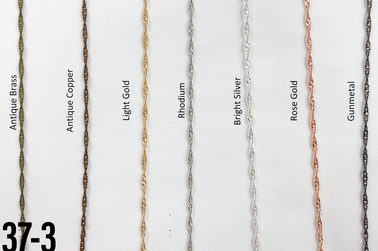 Brass Singapor Twisted Curb Chain Gunmetal (yard)