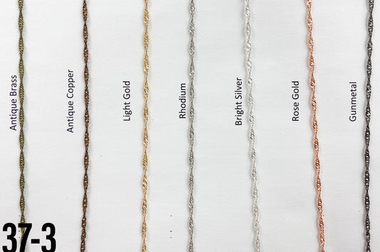 Brass Singapor Twisted Curb Chain Gunmetal (yard)