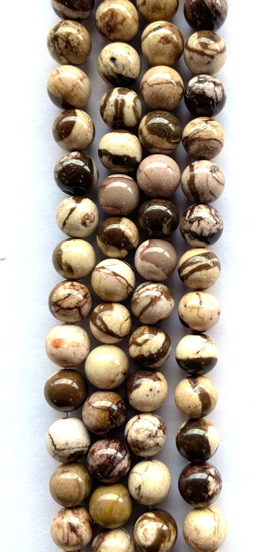 Australian Zebra Jasper Beads 8mm