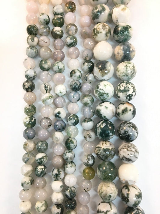Natural Tree Agate Beads 8mm
