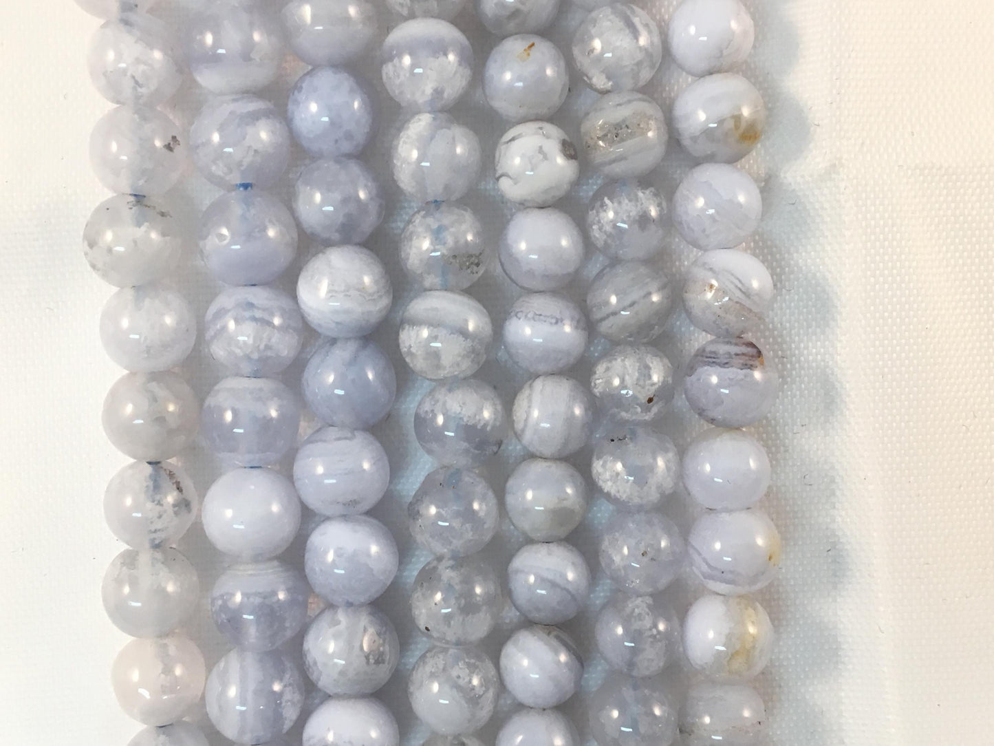 Natural Blue Lace Agate Beads 8mm