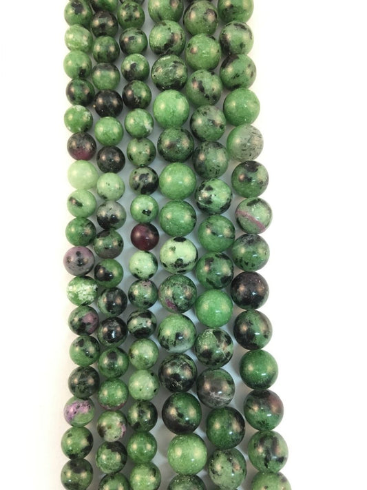 Natural Rubyzoisite Beads 6mm