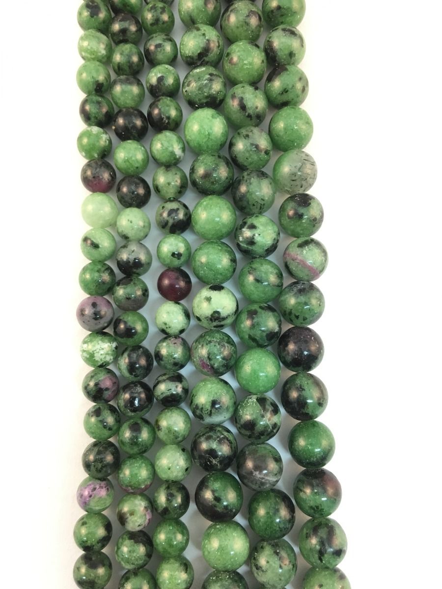 Natural Rubyzoisite Beads 10mm