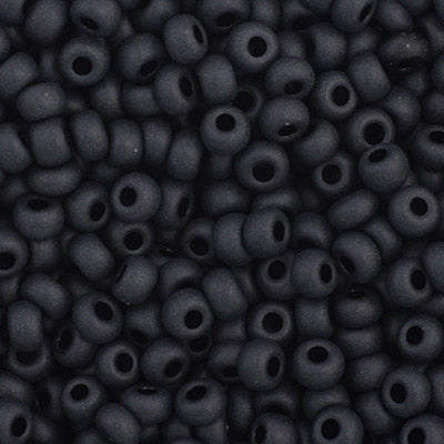 Czech Seed Beads  11-0 Black Matte OP.