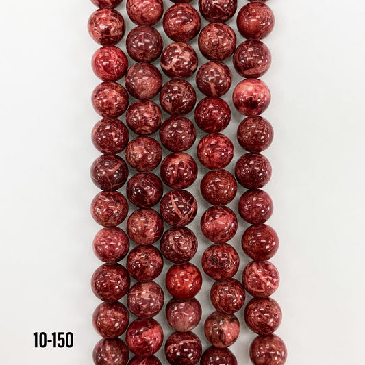 Natural Howlite Dyed Red 8mm