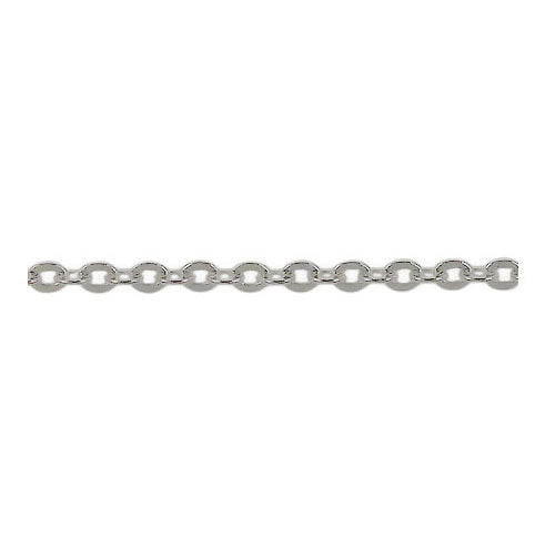 Flat, Oval Link Unfinished Chain Sold By The Foot.
