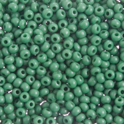 Czech Seed Beads  10-0 OP. MEDIUM GREEN