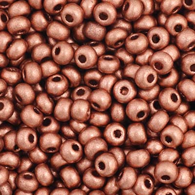 Czech Seed Beads  11-0 LT. Copper MET.