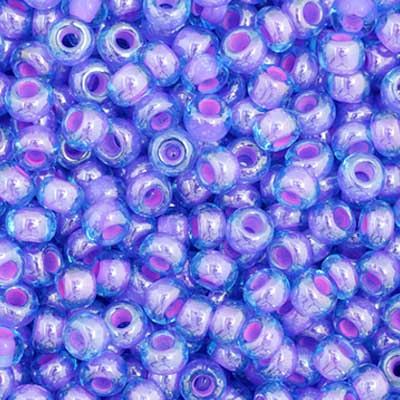 Czech Seed Beads  11-0 Aqua-Amethyst Colorlined